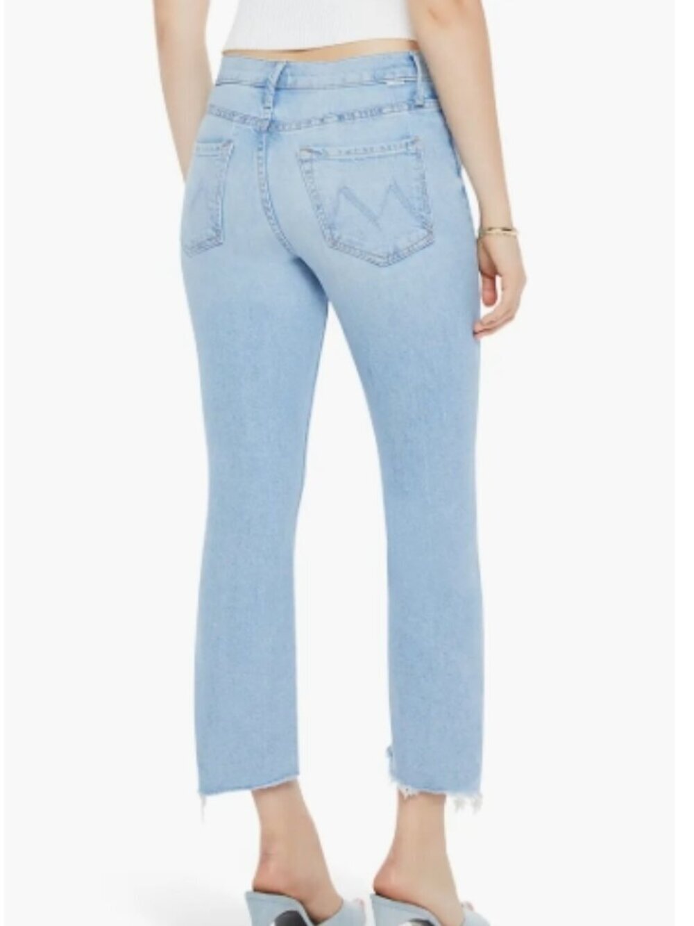 MOTHER The Insider Seamed Frayed Crop Straight Leg Jeans – Let’s Get It Together